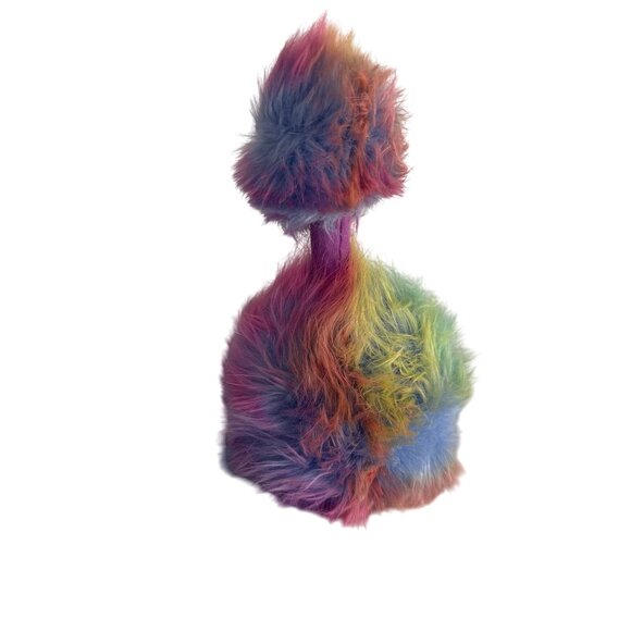 12" Jellycat Rainbow Pompom Ostrich Plush Fuzzy Bird Stuffed Plush - Picture 4 of 5